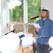 Kursistrådsformanden i Thisted, Casper Lyhne Henriksen, holdte tale til sine kammerater.jpg